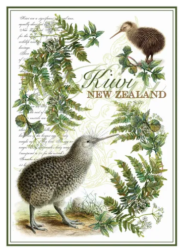 Vintage Kiwi Tea Towel