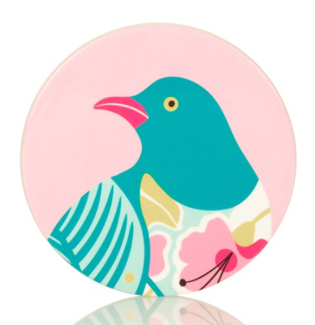 Ceramic Coaster -  Kereru (Wood Pigeon)